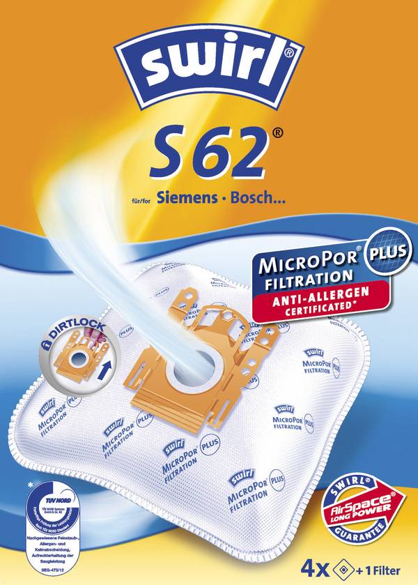 Swirl S62 AirSpace Vacuum cleaner bag 4 pc(s)