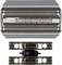Electric razor head with two cutting foils on top and a central trimmer in the middle, replacement part for electric shaver.