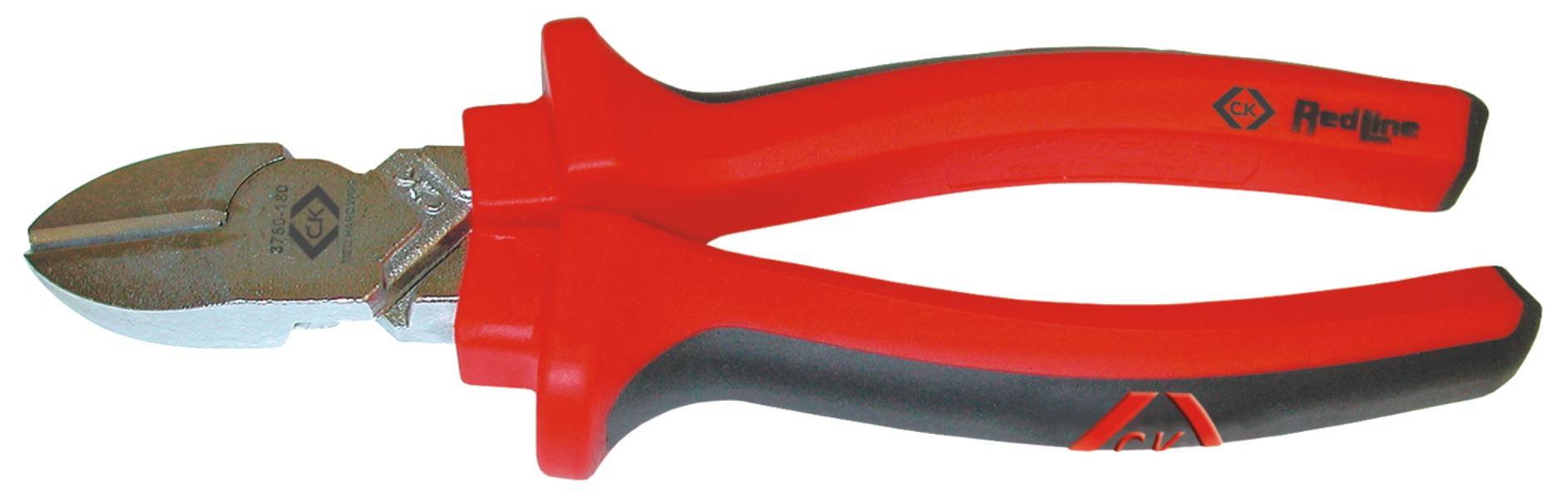 Red and black wire stripping pliers with metal cutting edge. They have ergonomic handles and are used for cutting wires.