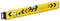 Yellow spirit level with two bubble vials and black arrow markings. Scale visible with centimetre graduations from 1 to 40.