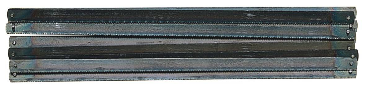 A metal folding ruler with ten segments.