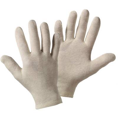 Two white cotton gloves lie side by side with their fingers spread apart.