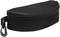 Black, oval storage case with zip and clip. Perfectly suited for small items while travelling.