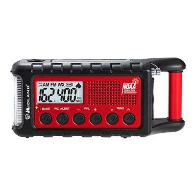 Midland C1173 Outdoor radio FM Emergency radio Torch, rechargeable, Crank, Solar panel Black, Red-2