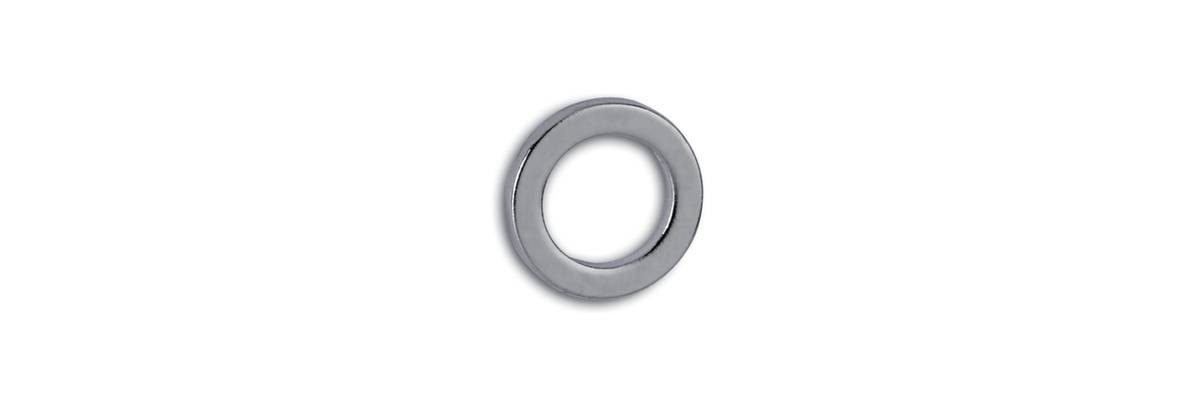 Maul Neodym magnet MAUL (Ø x H) 12 mm x 1.5 mm Ring Silver 10 pc(s) 6168396-3