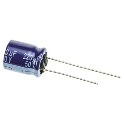 Panasonic ECA-1HM221 Electrolytic capacitor Radial lead  5 mm 220 µF 50 V 20 % (Ø) 10 mm 1 pc(s) 