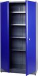 High cabinet, 2-door blue, silver