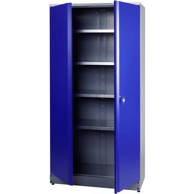 Küpper 70297 High cabinet, 2-door blue, silver (W x H x D) 910 x 1800 x 450 mm