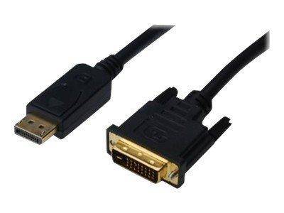 Digitus DisplayPort / DVI Adapter cable DisplayPort plug, DVI-D 24+1-pin plug 3.00 m Black AK-340301-030-S screwable Dis-1