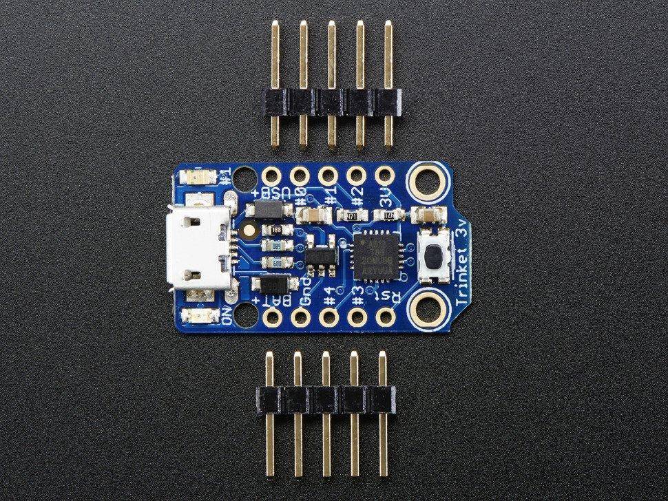 Adafruit 1500 PCB design board Adafruit Trinket - Mini Microcontroller - 3.3V Logic - MicroUSB AVR® ATtiny ATtiny85-3