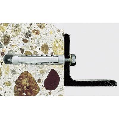 'Rawlplug mounted on a concrete wall, concrete structure visible on the left.'