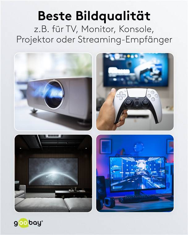 Goobay HDMI Cable HDMI-A plug 20 m Black 59806 Flexible HDMI cable-6