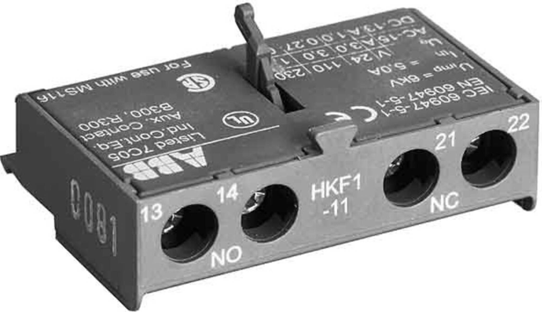 ABB 1SAM201901R1001 HKF1-11 Auxiliary Switch For Motor Circuit Breaker MS 116 Front sided extension-1