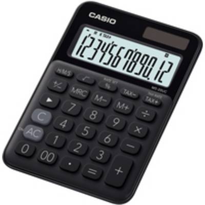 Casio MS-20UC Desk calculator Black Display (digits): 12 solar-powered, battery-powered (W x H x D) 105 x 23 x 149.5 mm-1