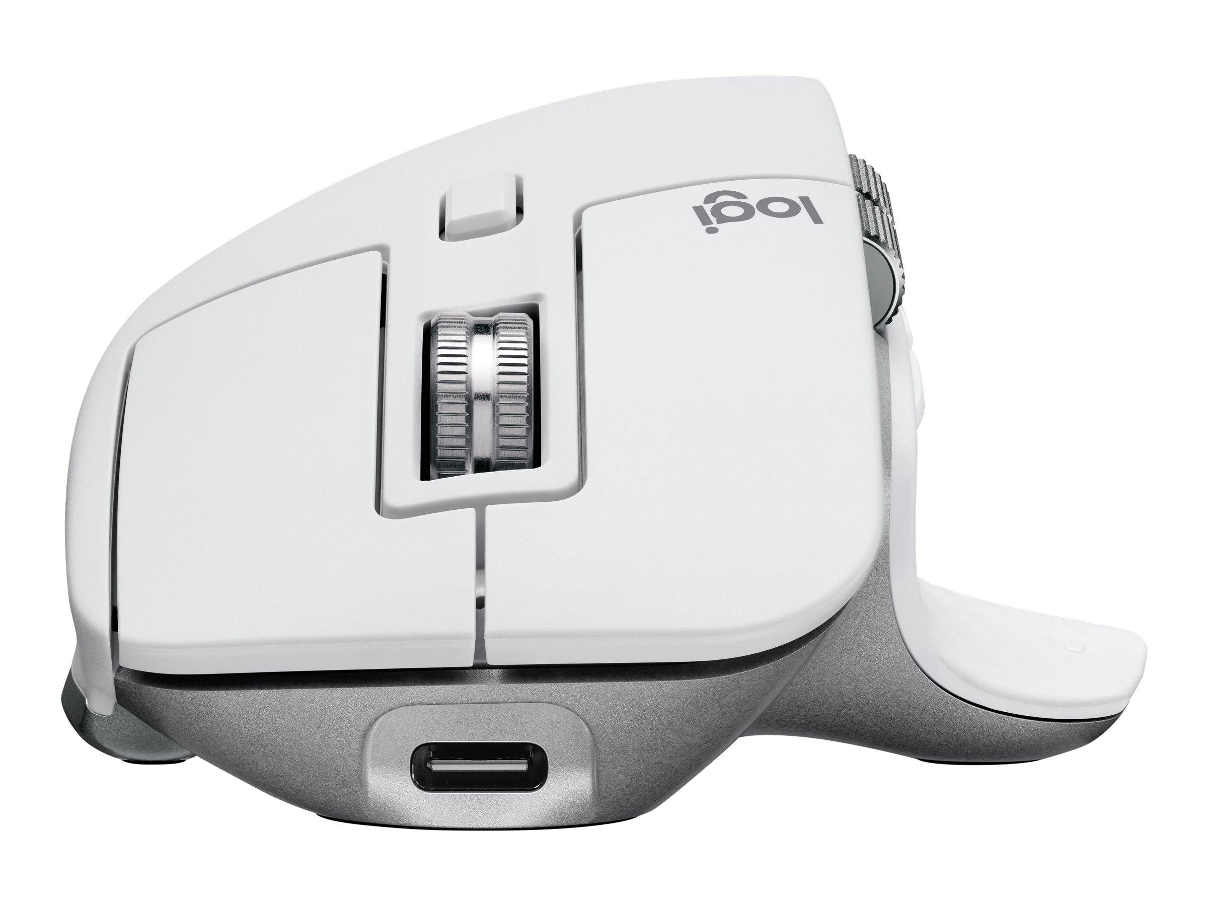 Logitech MX Master 3S Ergonomic mouse Bluetooth®, Radio Optical Light grey  7 Buttons 8000 dpi Detachable cable, Ergon