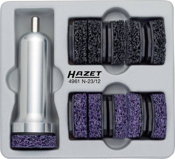 HAZET Wheel hub grinder set for commercial vehicles, 12 pieces 4961N23