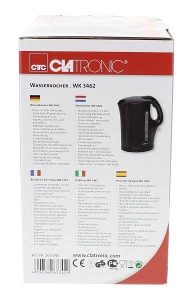 Clatronic WK 3462 schwarz Kettle Black Capacity: 1 l-1