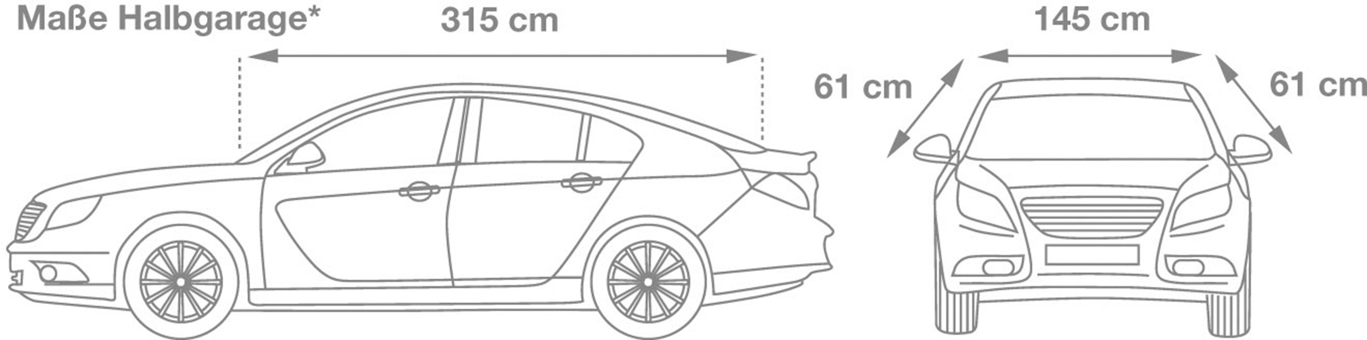 cartrend cartrend 70341 Extra Large Protective Car Cap (L x W x H) 315 x 145 x 61 cm (L x W x H) 315 x 145 x 61 cm Compa-1