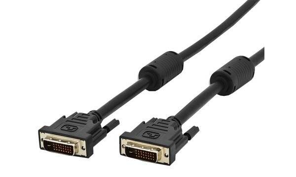 Digitus DVI Cable DVI-D 24+1-pin plug, DVI-D 24+1-pin plug 3.00 m Black AK-320108-030-S Round, double shielding DVI cabl-3