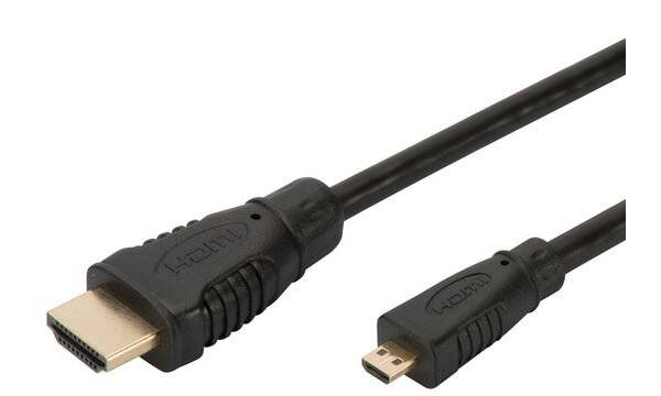Digitus HDMI Cable HDMI-A plug, HDMI-Micro-D plug 1.00 m Black AK-330109-010-S gold plated connectors HDMI cable-5