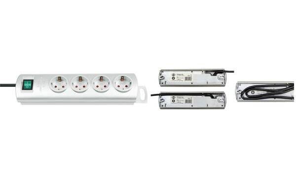 Brennenstuhl 1153390124 Power strip (+ switch) 4x Silver PG connector 1 pc(s)-2
