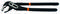 Water pump pliers with black handles and orange stripes.