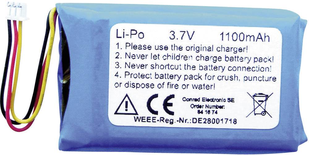 1Z10116 Non-standard battery (rechargeable) Plug LiPo 3.7 V 1100 mAh 1 pc(s)