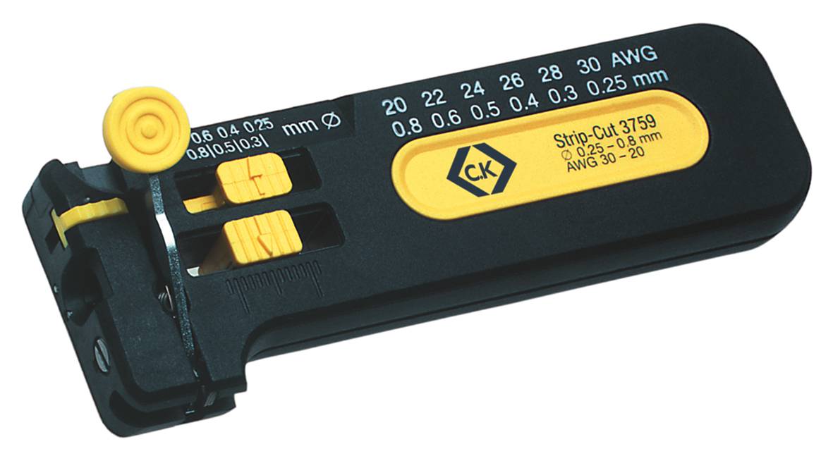 C.K 330012 Wire stripper Suitable for PVC-coated wires, PTFE wires 0.25 up to 0.80 mm-0