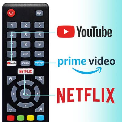 Xoro HTL 2477 smart LED TV 59.9 cm 23.6 inch EEC F (A - G) DVB-T2, DVB-C, DVB-S, HD ready, Smart TV, Wi-Fi, CI+ Black-1