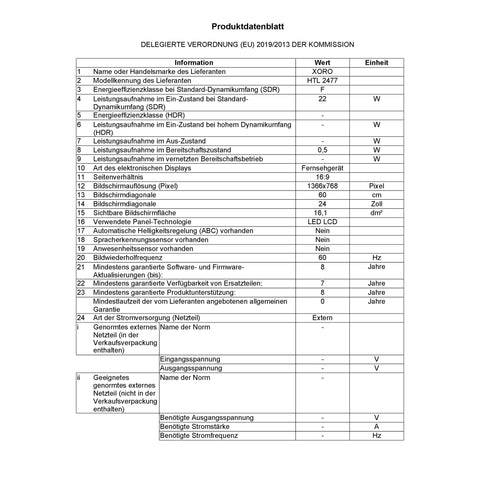 Xoro HTL 2477 smart LED TV 59.9 cm 23.6 inch EEC F (A - G) DVB-T2, DVB-C, DVB-S, HD ready, Smart TV, Wi-Fi, CI+ Black-4