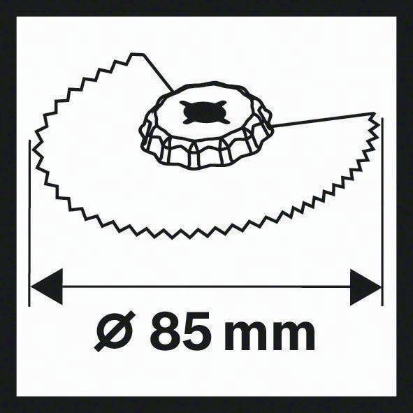 Symbol image for Bosch Accessories 2608661758 ACI 85 EB Bi-metallic Semicircle blade 85 mm 1 pc(s)