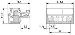 Plug part with Screw terminal, pitch of 3.5 or 3.81 mm