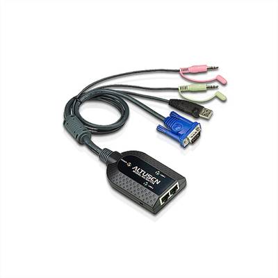 ATEN KVM Adapter [2x Jack plug 2.5 mm, SPHD-15 plug, USB 1.1 connector A - 2x RJ45 socket] 0.20 m Black 