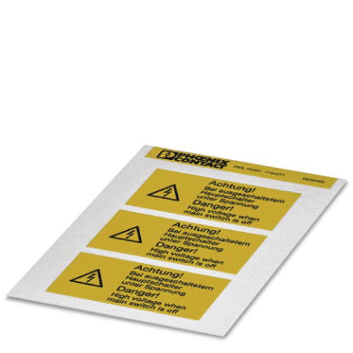 Phoenix Contact 0830462 Caution sign Achtung Self-adhesive film (W x H ...