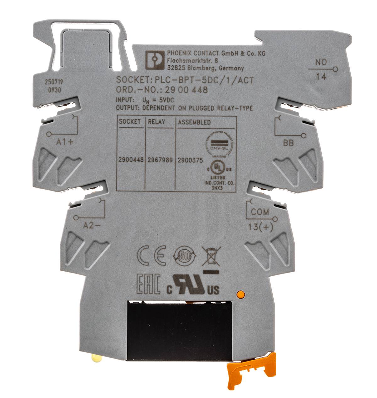 Solidstate relay module PLCOPT 5DC/ 24DC/2/ACT 2900375 Phoenix Contact