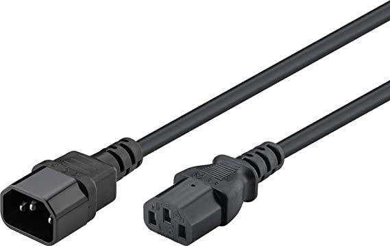 Goobay 68602 C13/C14 appliances Mains cable Black 1.5 m PVC coating-0