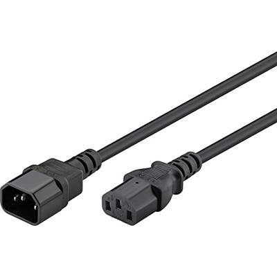 Goobay 68602 C13/C14 appliances Mains cable  Black 1.5 m PVC coating