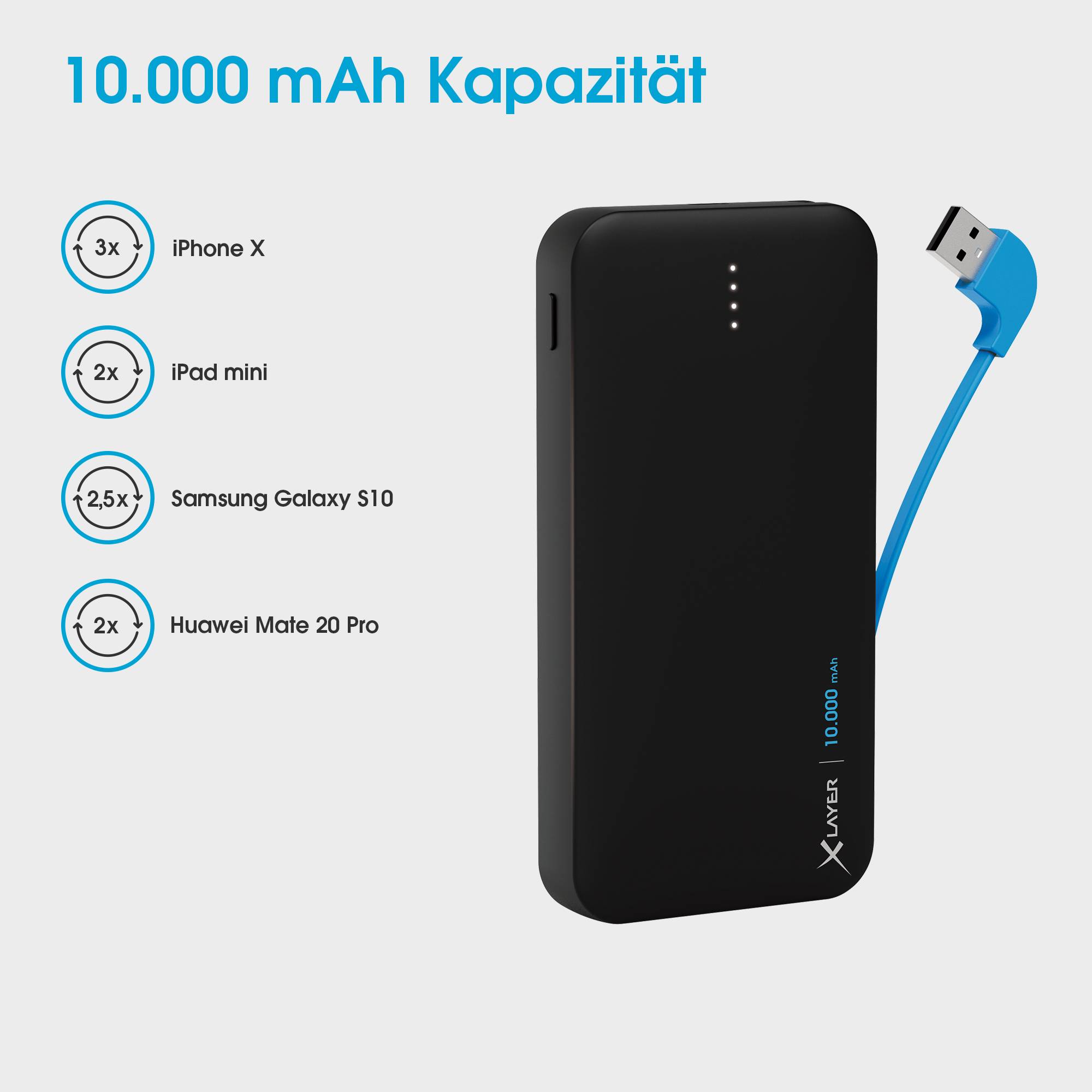 Xlayer Power bank 10000 mAh LiPo Black-2