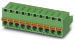 Connector parts with spring connection