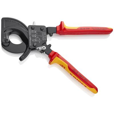 Knipex KNIPEX 95 36 250 Ratcheting cable cutter Suitable for (cable stripping) Single/multi-core aluminium and copper ca