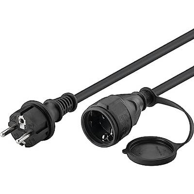 Goobay 44841 Current Cable extension  16 A Black 25 m H07RN-F 3G 1,5 mm² incl.protective cap, suitable for outdoor use, 