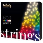 Smart fairy lights STRINGS with 600 5mm LED RGBW, cable black, 48m, WiFi, IP44