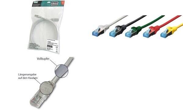 Digitus DK-1531-010/B RJ45 Network cable, patch cable CAT 5e SF/UTP 1.00 m Blue 1 pc(s)-8