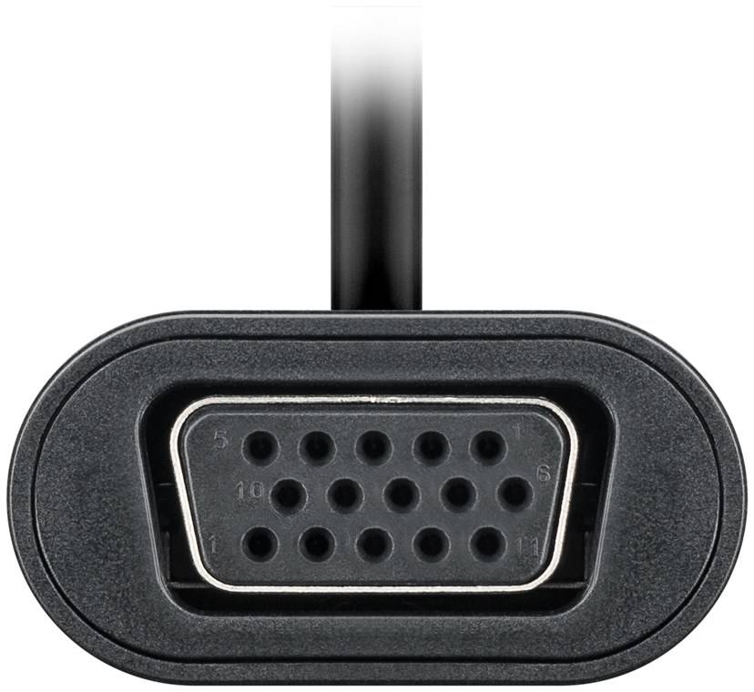 Goobay 38531 VGA / USB-C® Adapter [1x USB-C® plug - 1x VGA socket] Black Duplex use connector, Round, incl. OTG function-3