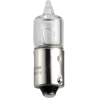 Halogen lamp with a metal base and glass enclosure.