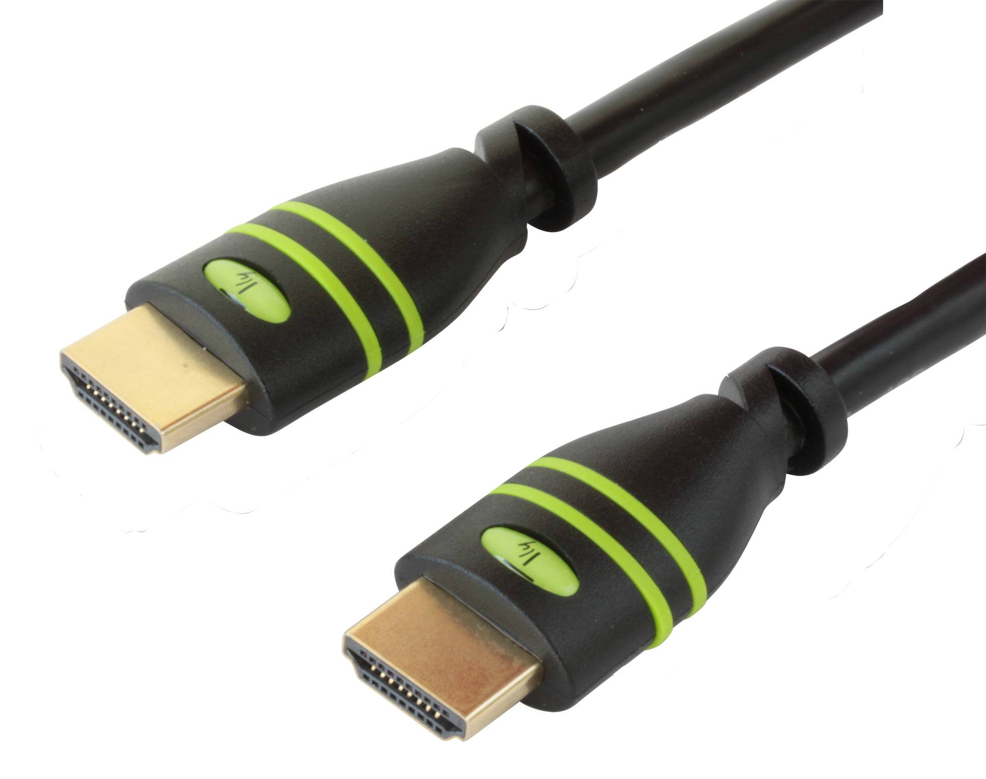 TECHly HDMI Cable RJ45 connector 0.50 m Black ICOC-HDMI-4-005 PVC coating, triple shielding, Braided shield, Metal foil -5