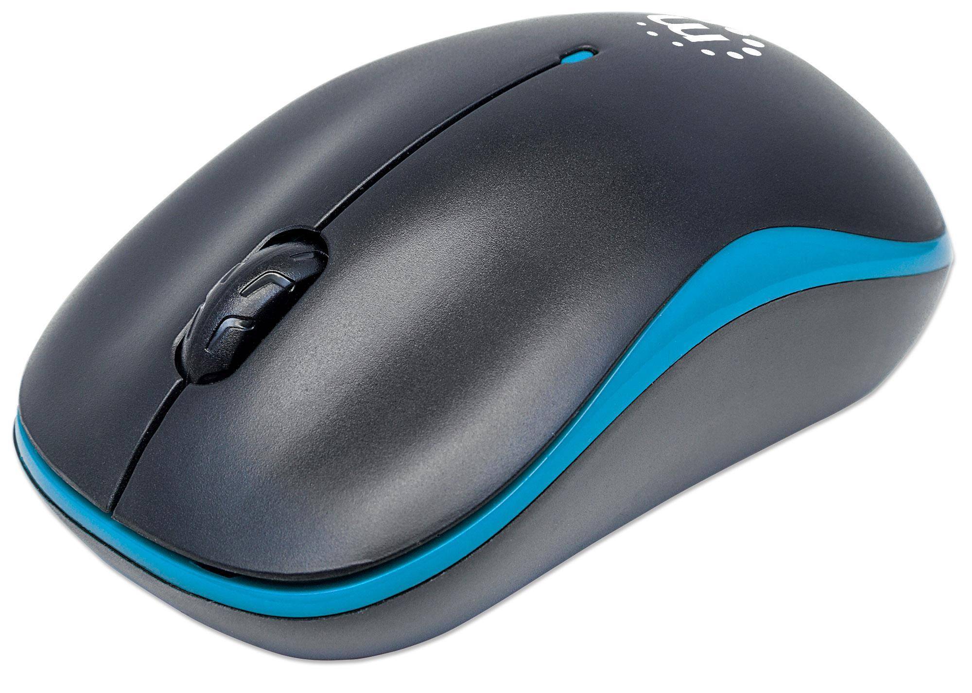 Manhattan Success Mouse Radio Optical Black, Blue 3 Buttons 1000 dpi-5