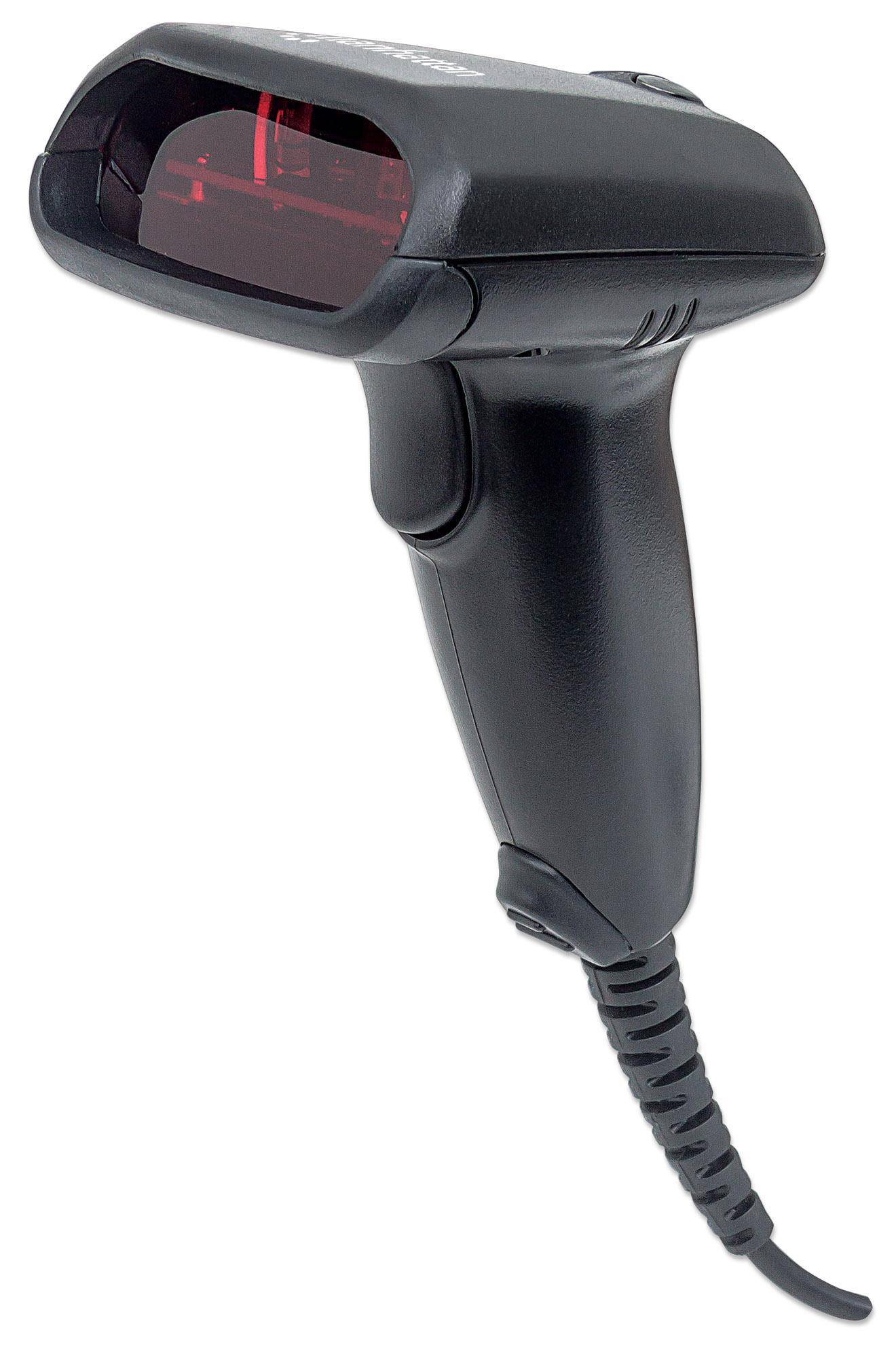 Manhattan 177665 USB Kit Barcode scanner Corded 1D Laser Black Hand-held USB-4
