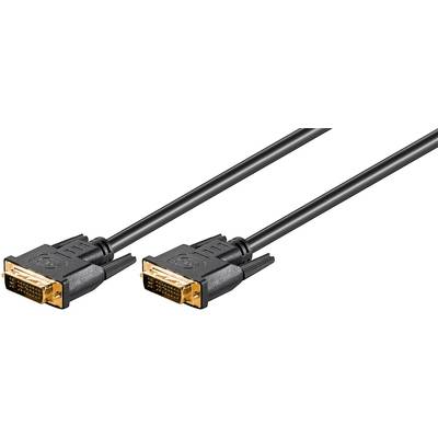 Goobay DVI Cable DVI-I 24+5-pin plug 2 m Black 69203 screwable, gold plated connectors, double shielding, Round, PVC coa