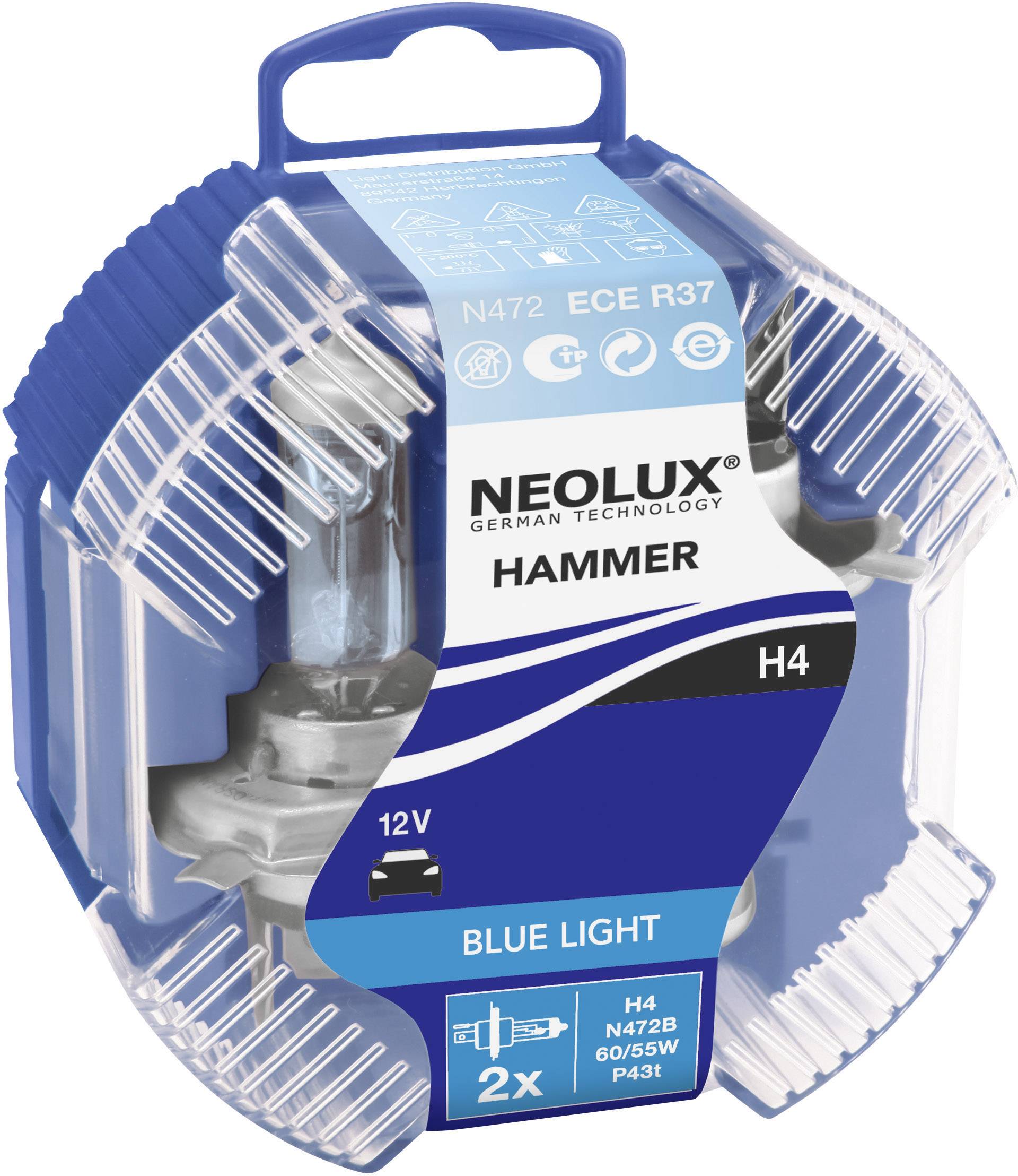 Neolux N472b Halogen Bulb Bluelight Blue Hammer H4 60 55 W Conrad Com